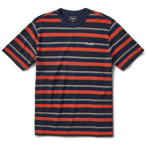 Primitive Skateboarding Apparel Men's Washed Pique Striped Crew Tee T-Shirt